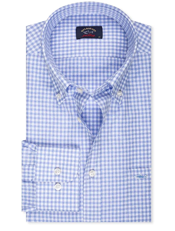 Check Buttondown Shirt Blue