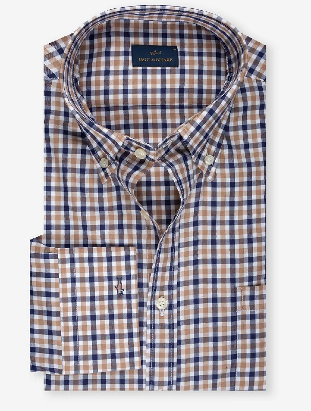 Cotton Twill Buttondown Shirt Blue