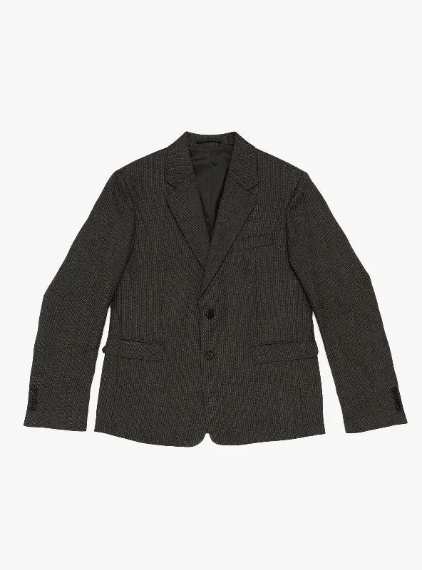 Single Breasted Blazer Dark Grey Twist