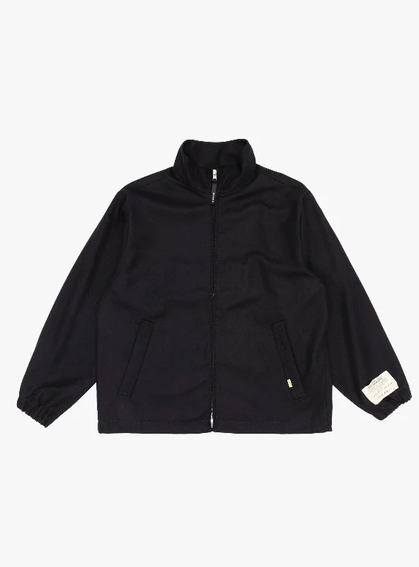 Stand Collar Zip Up Blouson Navy