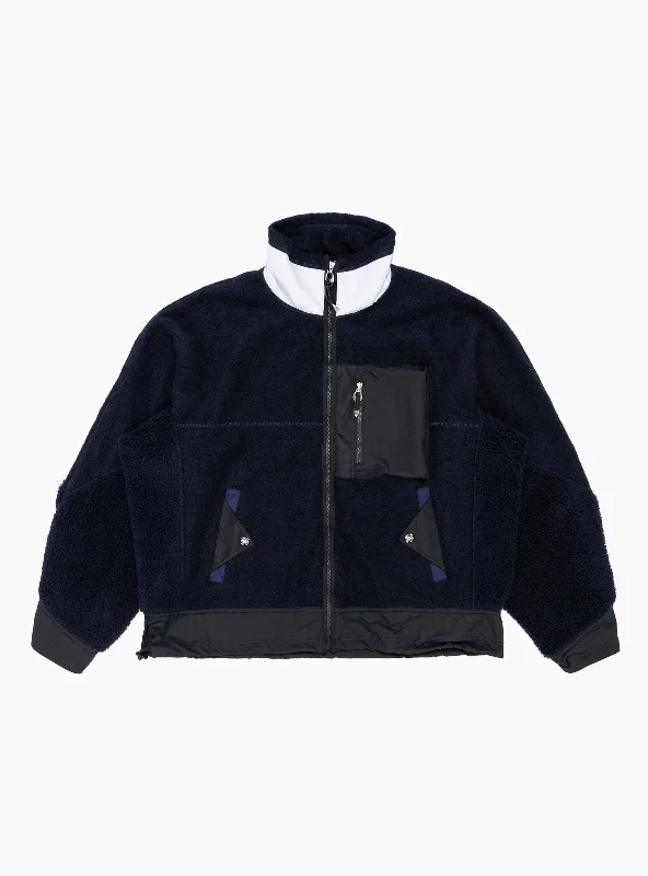 Wool Jersey Blouson Navy