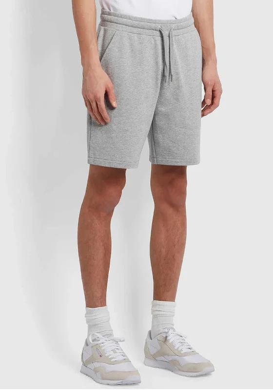 Farah Durrington Organic Cotton Jersey Shorts, Light Grey