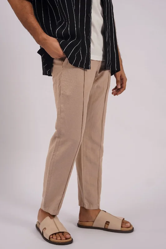 LINEN TAPERED PANTS