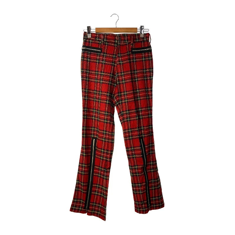 Neutral Fitwear BOY LONDON/Straight Pants/M/Red/Polyester/Plaid/125