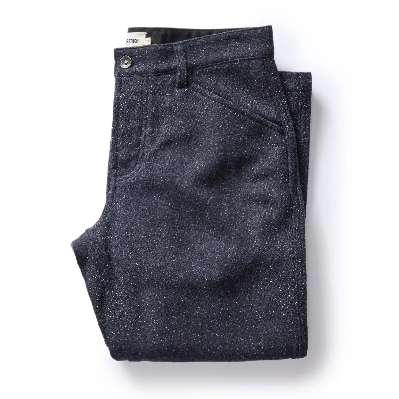 Tailored Edge The Camp Pant in Navy Nep Wool