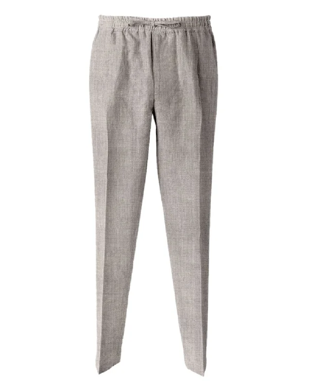 Monochrome Street Drago Grey Fine Worsted Wool Drawstring Pants