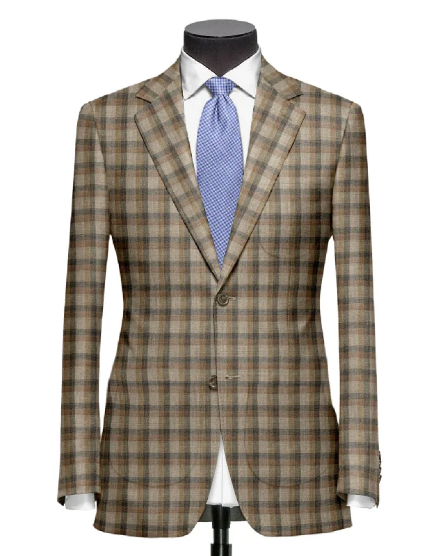 Elevated Weekend EThomas Tan Choco Checks Jacket