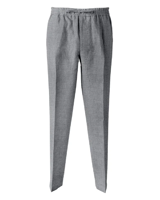 Clean Patterns Loro Piana: Light Grey Woolen Drawstring Pants