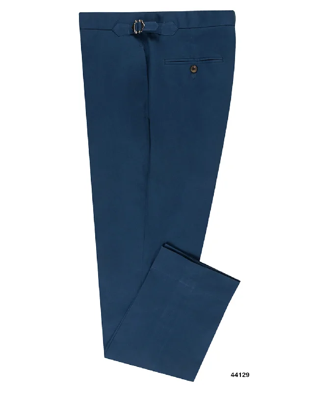 Sleek Weekend Soft Dark Blue Stretch Twill Pants