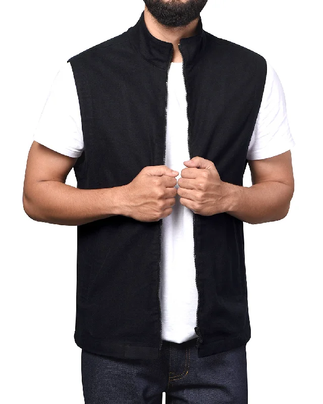 Modern Pastels Vest in Performance Chino Black